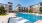 a swimming pool in a courtyard